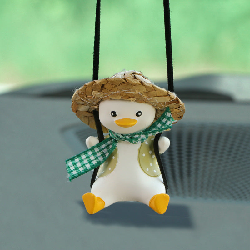 Car Pendant Cute Anime Little Duck Swing