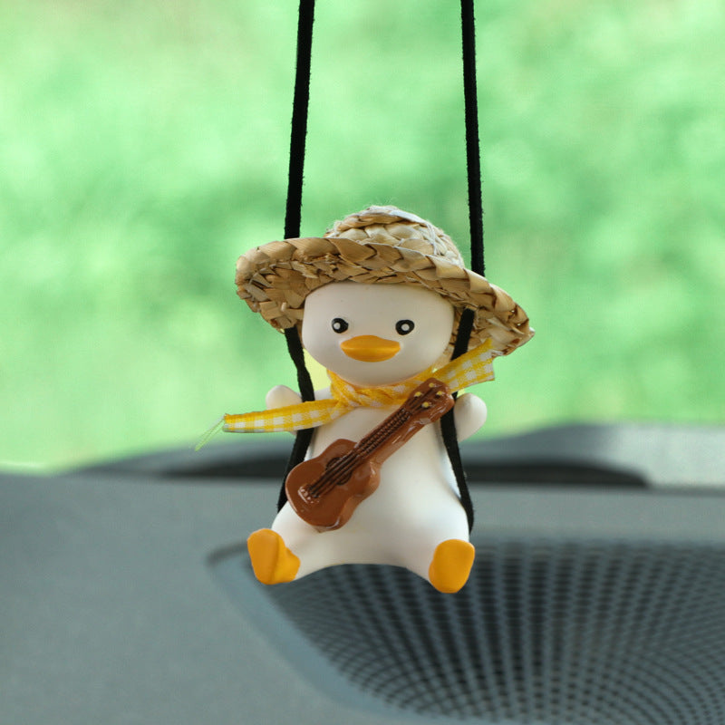 Car Pendant Cute Anime Little Duck Swing