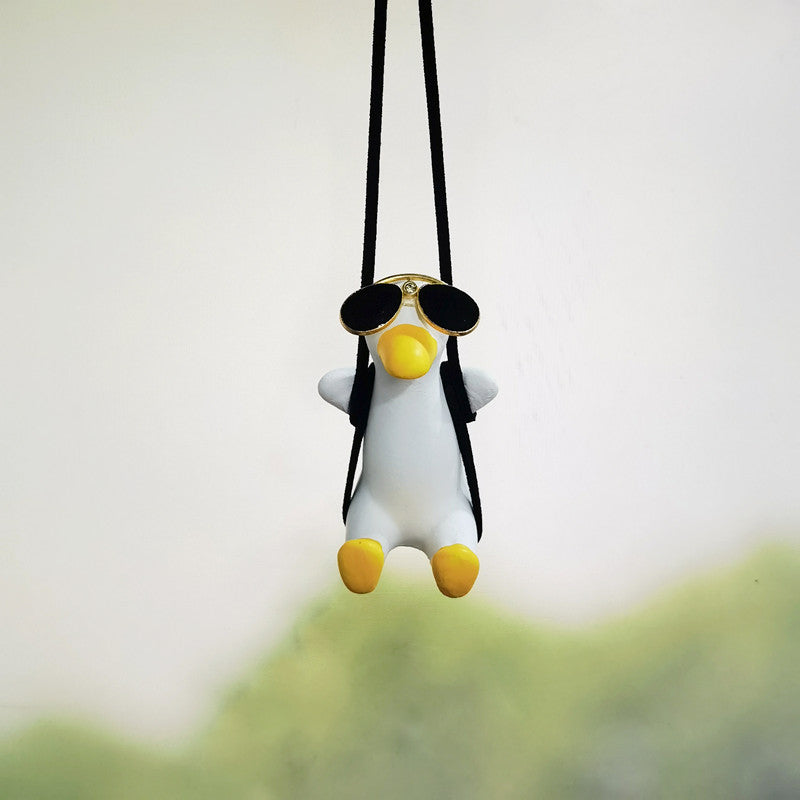 Car Pendant Cute Anime Little Duck Swing