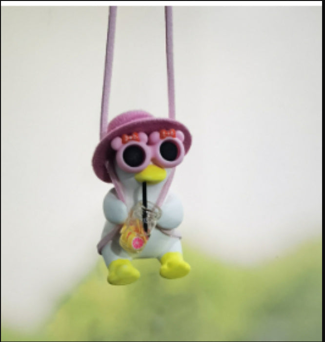 Car Pendant Cute Anime Little Duck Swing