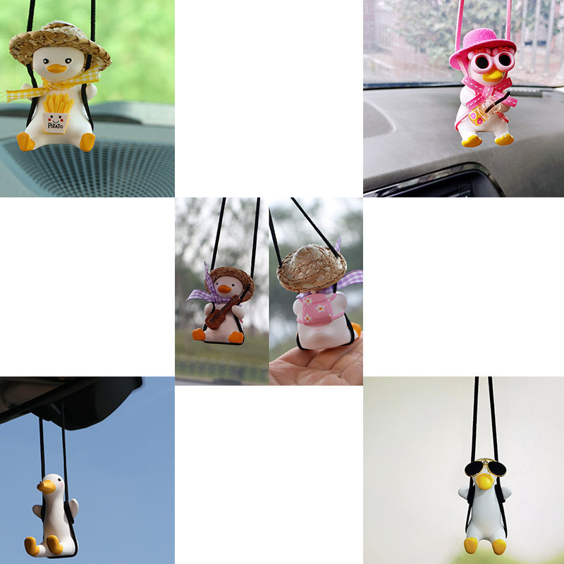 Car Pendant Cute Anime Little Duck Swing
