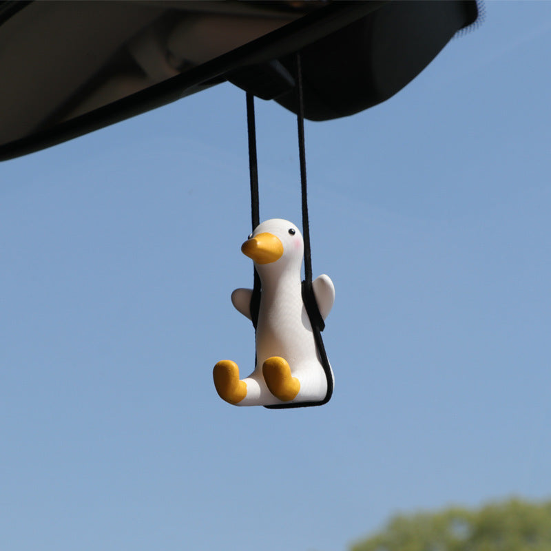 Car Pendant Cute Anime Little Duck Swing