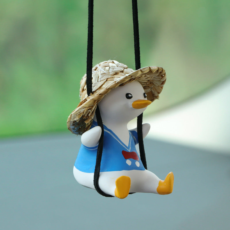 Car Pendant Cute Anime Little Duck Swing