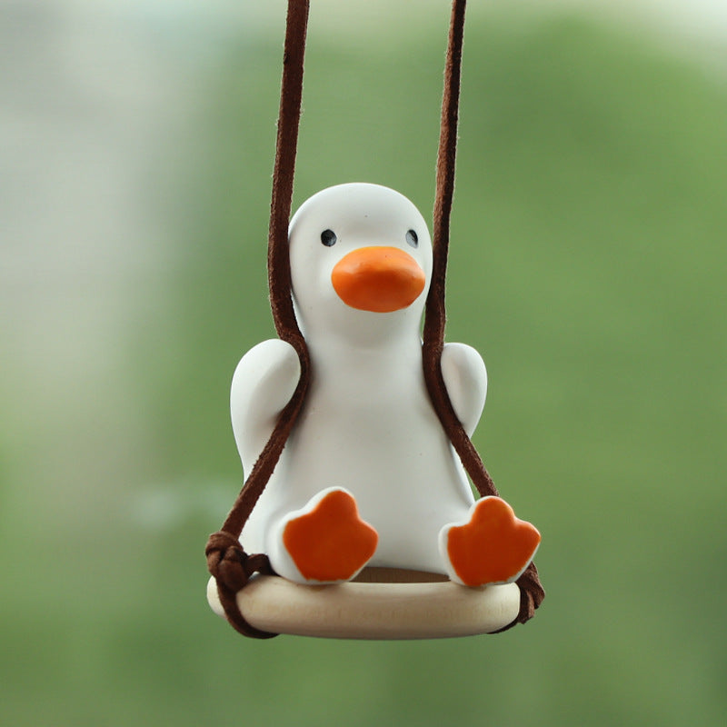 Car Pendant Cute Anime Little Duck Swing