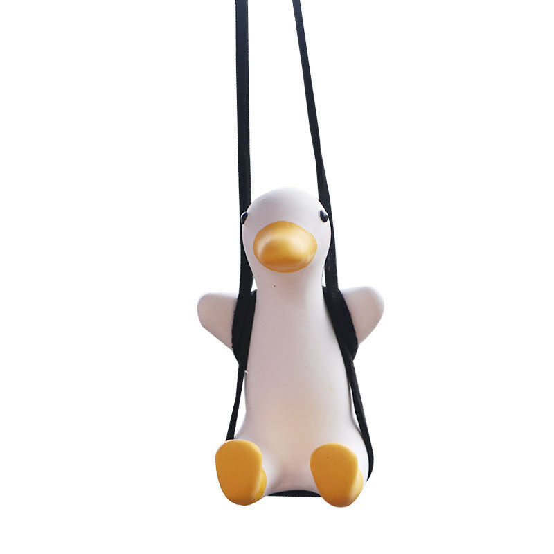 Car Pendant Cute Anime Little Duck Swing